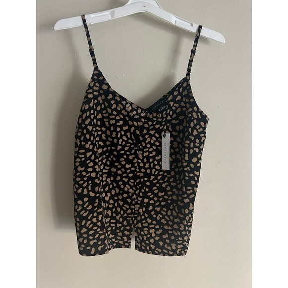 Sanctuary Button Front Cami Top Size M Animal Print V-Neck NWT - Picture 1 of 6